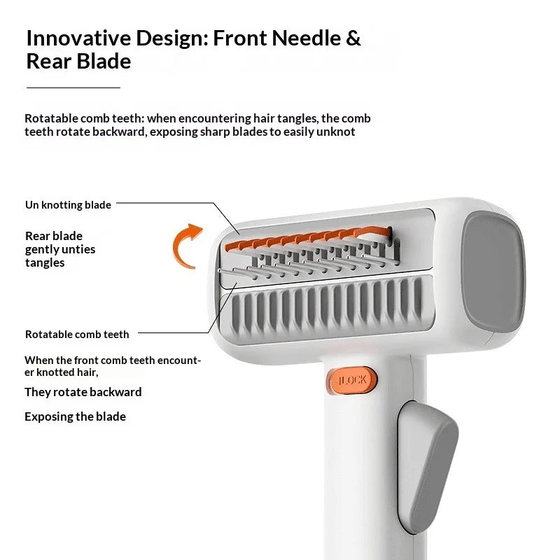 2-in-1 Pro-Groomer & De-Shedding Comb